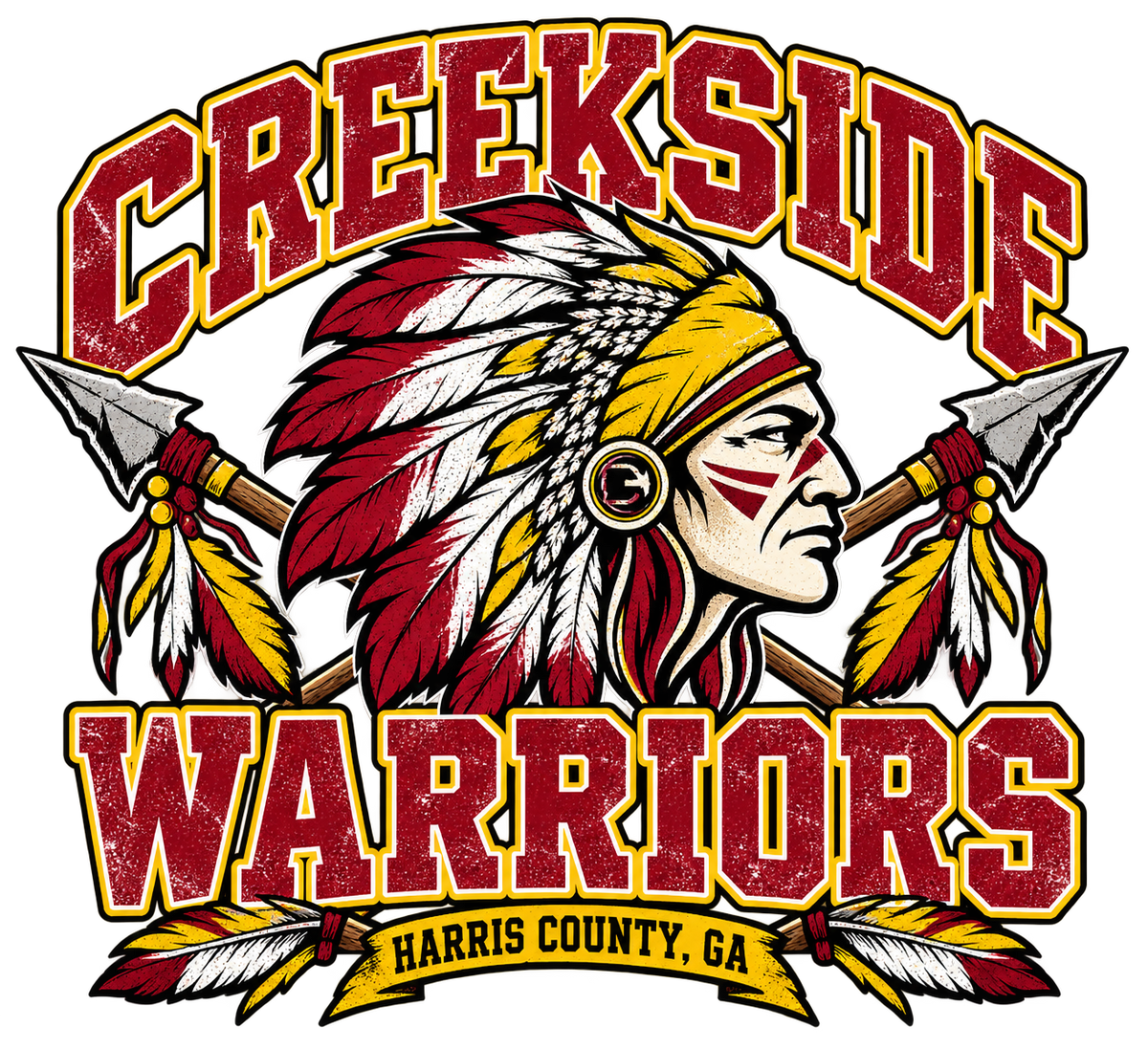 Creekside Warriors Heritage Adult Shirt original artwork
