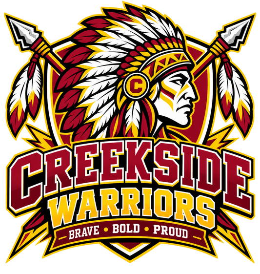 Creekside Warriors Spirit Shield Youth Shirt original artwork