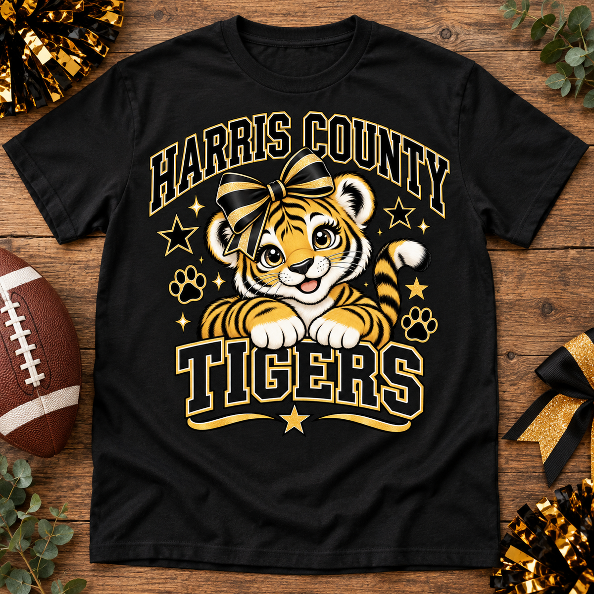 Harris County Tigers cub black shirt