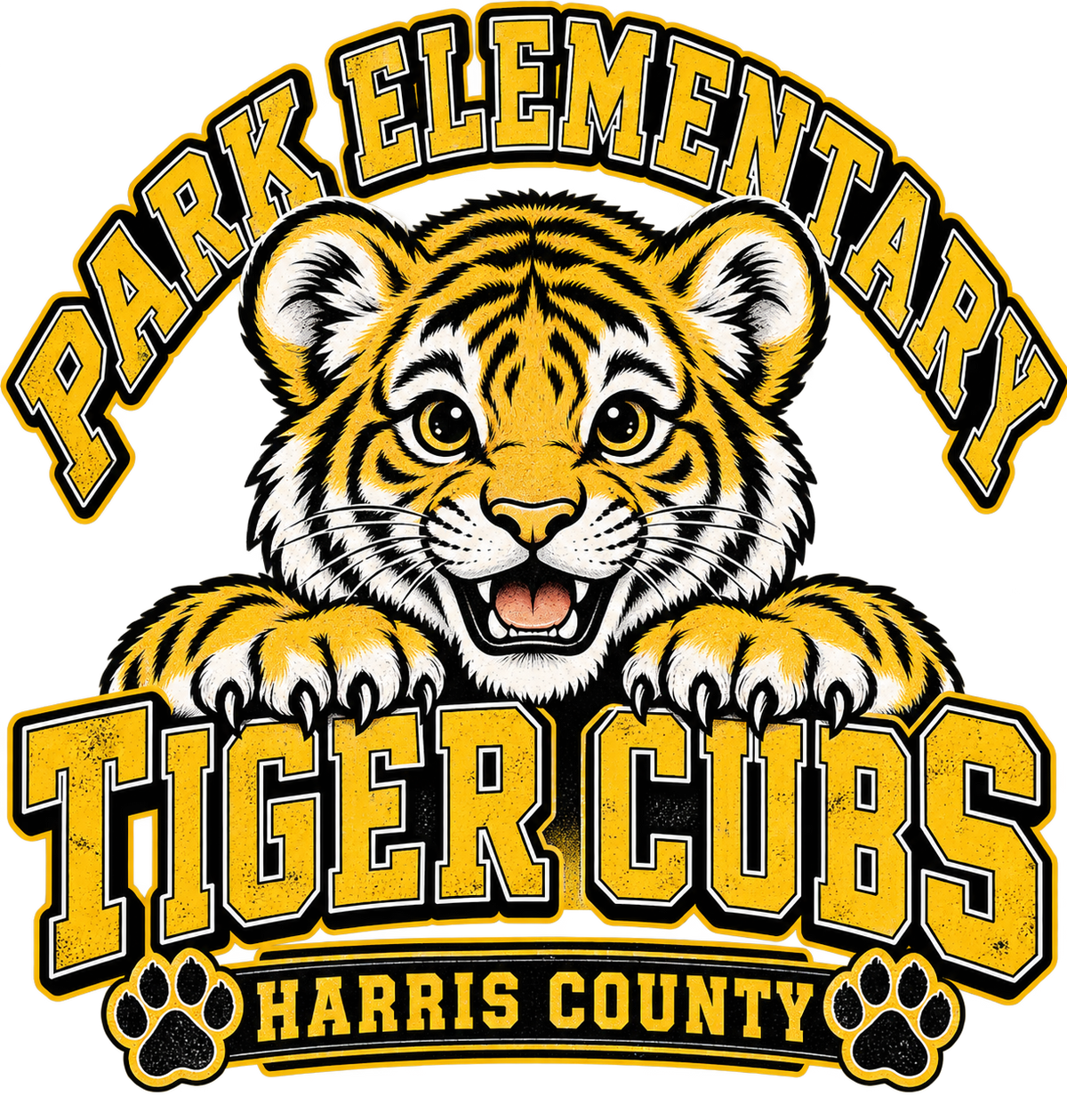 Park Elementary Tiger Cubs Adult Shirt original artwork