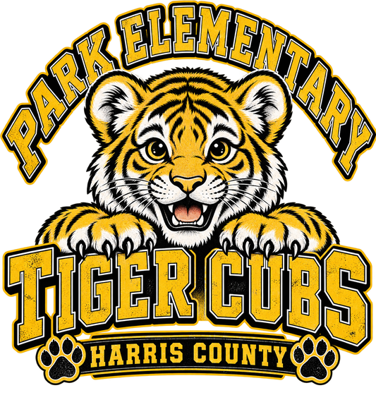 Park Elementary Tiger Cubs Adult Shirt original artwork