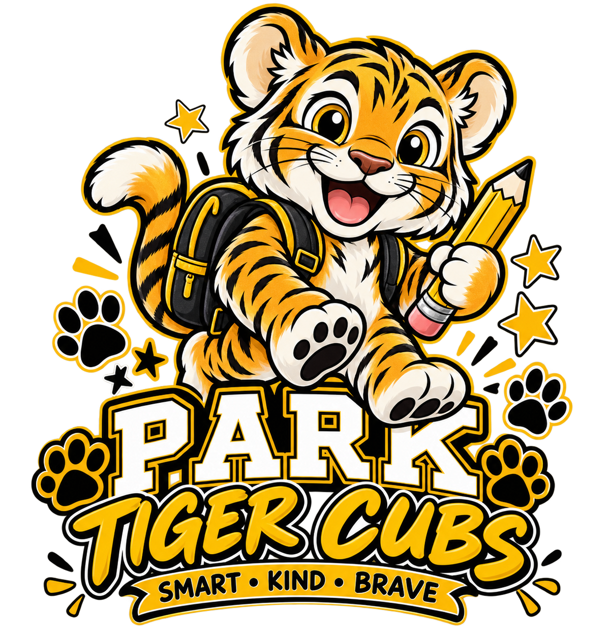 Park Tiger Cubs Smart Kind Brave Youth Shirt original artwork