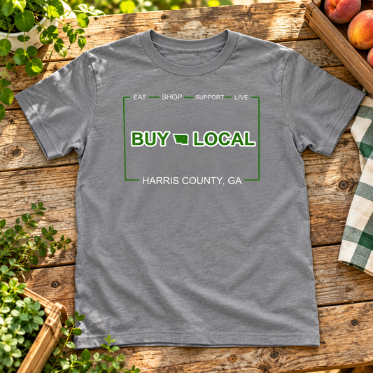 Buy Local Harris County adult shirt styled market mockup
