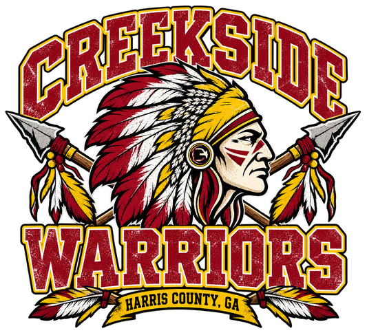 Creekside Warriors Heritage Adult Shirt original artwork