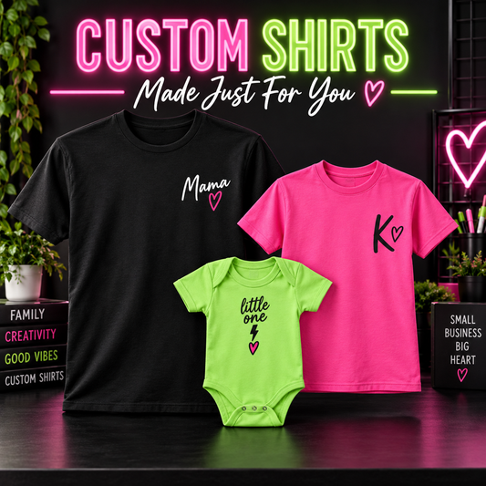 Custom shirts for adults, youth, and infants by Dispatching Mama Customs