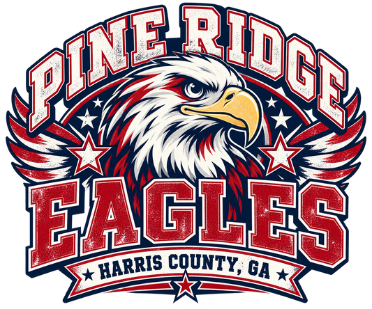 Pine Ridge Eagles vintage crest artwork